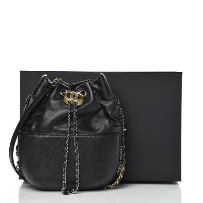 Chanel Calfskin Quilted Small Gabrielle Bucket Black 10 of 10