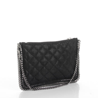 Stella McCartney Shaggy Deer Quilted Falabella Wristlet Black 3 of 7