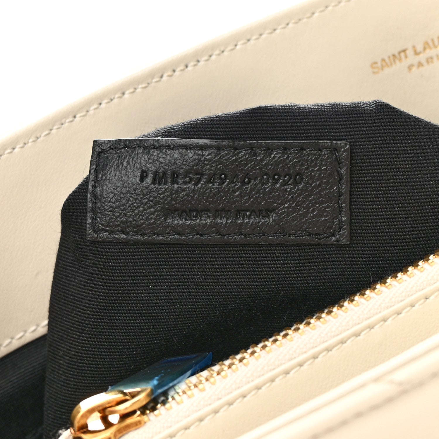 Saint Laurent Calfskin Y Quilted Monogram Medium Loulou Chain Satchel Crema Soft 7 of 13