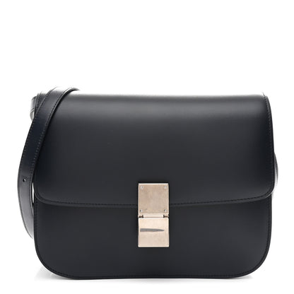 Celine Box Calfskin Medium Classic Box Flap Bag Navy Light Blue 1 of 11