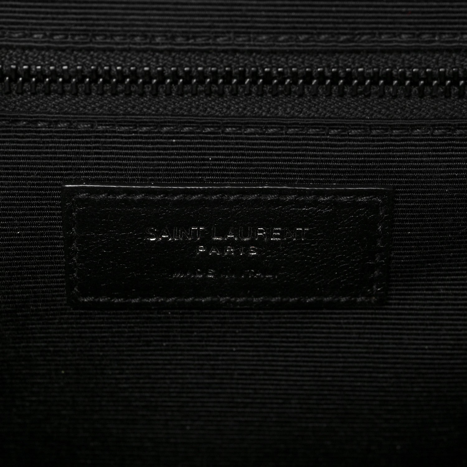 Saint Laurent Grain De Poudre Textured Mixed Matelasse Large Triquilt Monogram Monochrome Satchel Black 5 of 6