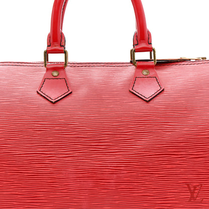 Louis Vuitton Epi Speedy 25 Castillan Red 8 of 19