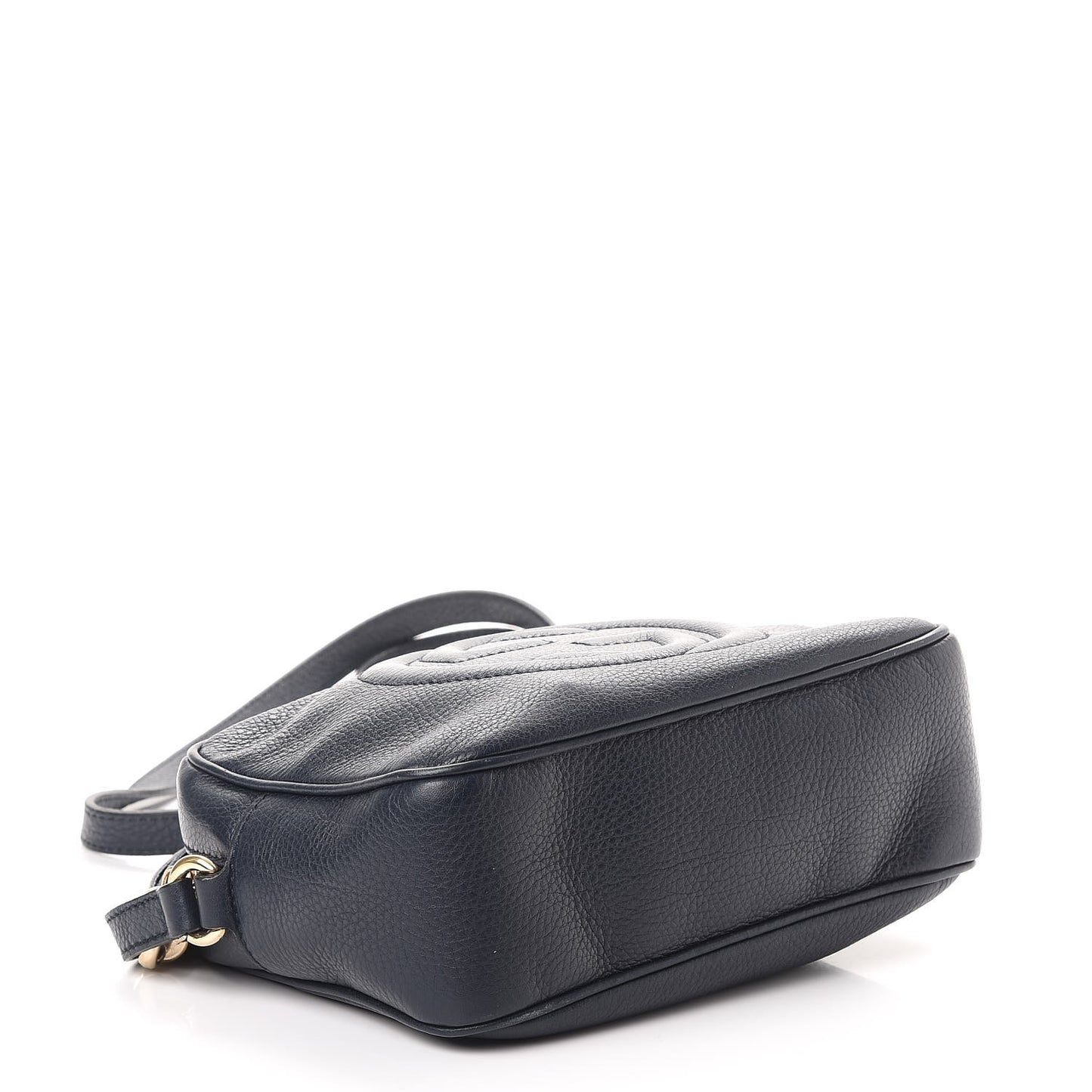 Pebbled Calfskin Small Soho Disco Bag Blue