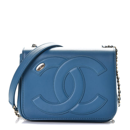 Chanel Lambskin CC Mania Flap Bag Turquoise 1 of 5