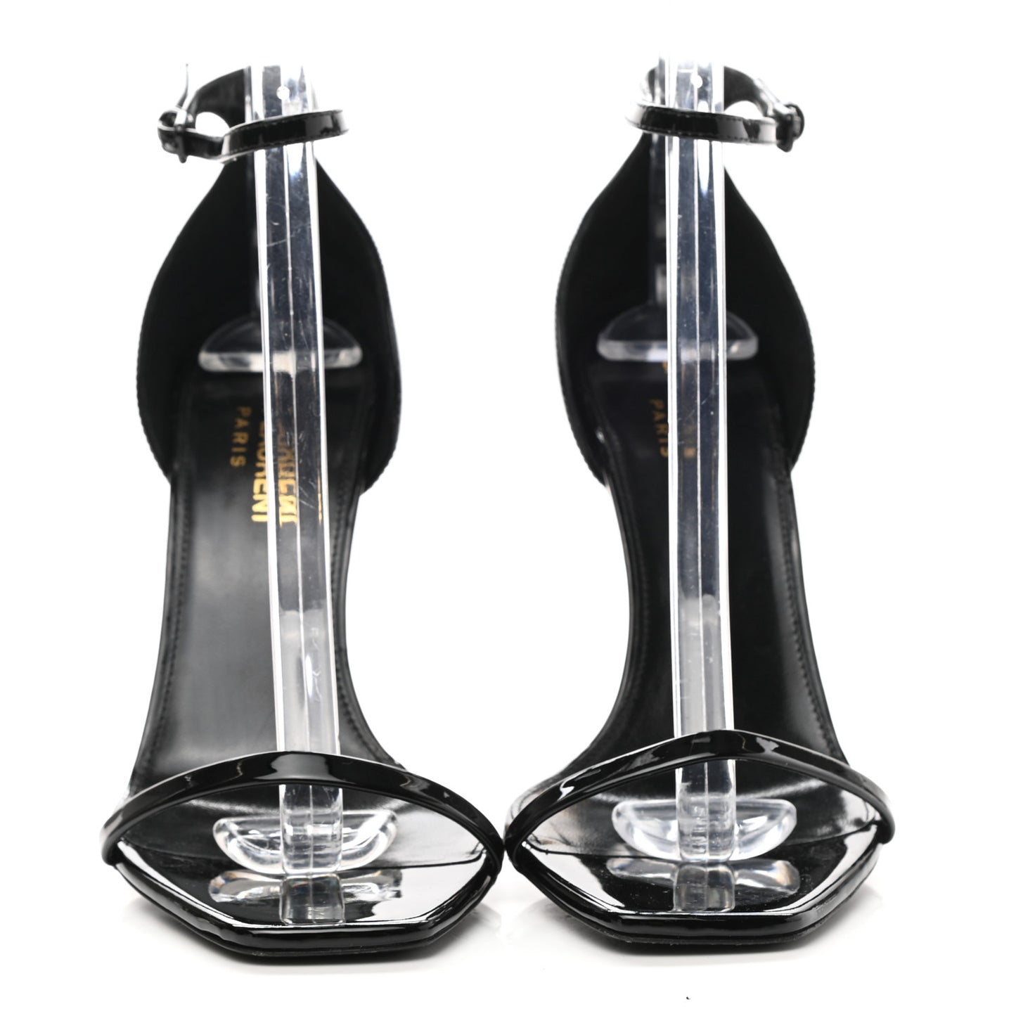 Patent Calfskin Opyum Sandals 38 Black