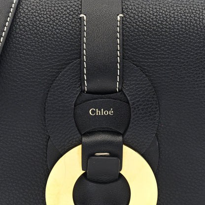 Chloe Grained Calfskin Small Darryl Saddle Crossbody Bag Black 7 of 9