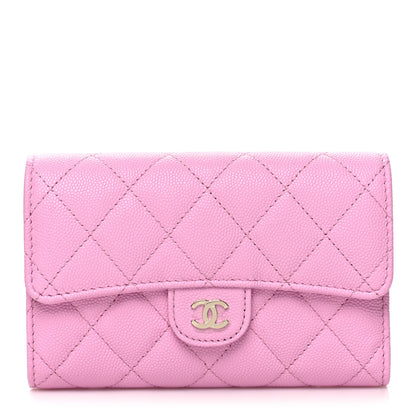 Chanel Caviar Quilted Medium Flap Wallet Pink 1 of 10
