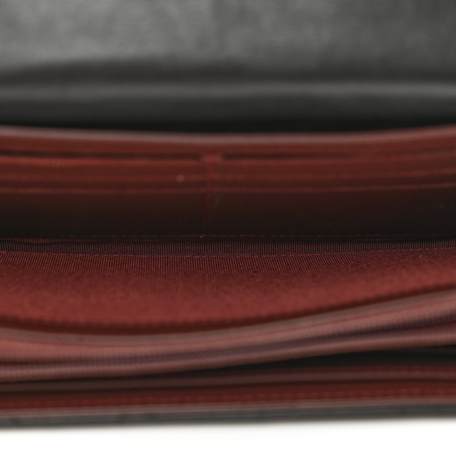 Chanel Lambskin Quilted Large Gusset Flap Wallet Black 5 of 10