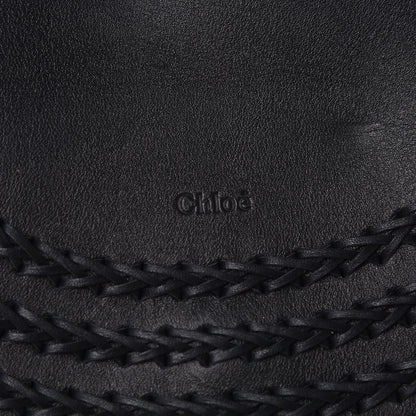 Chloe Calfskin Braided Medium Hudson Shoulder Bag Black 6 of 9