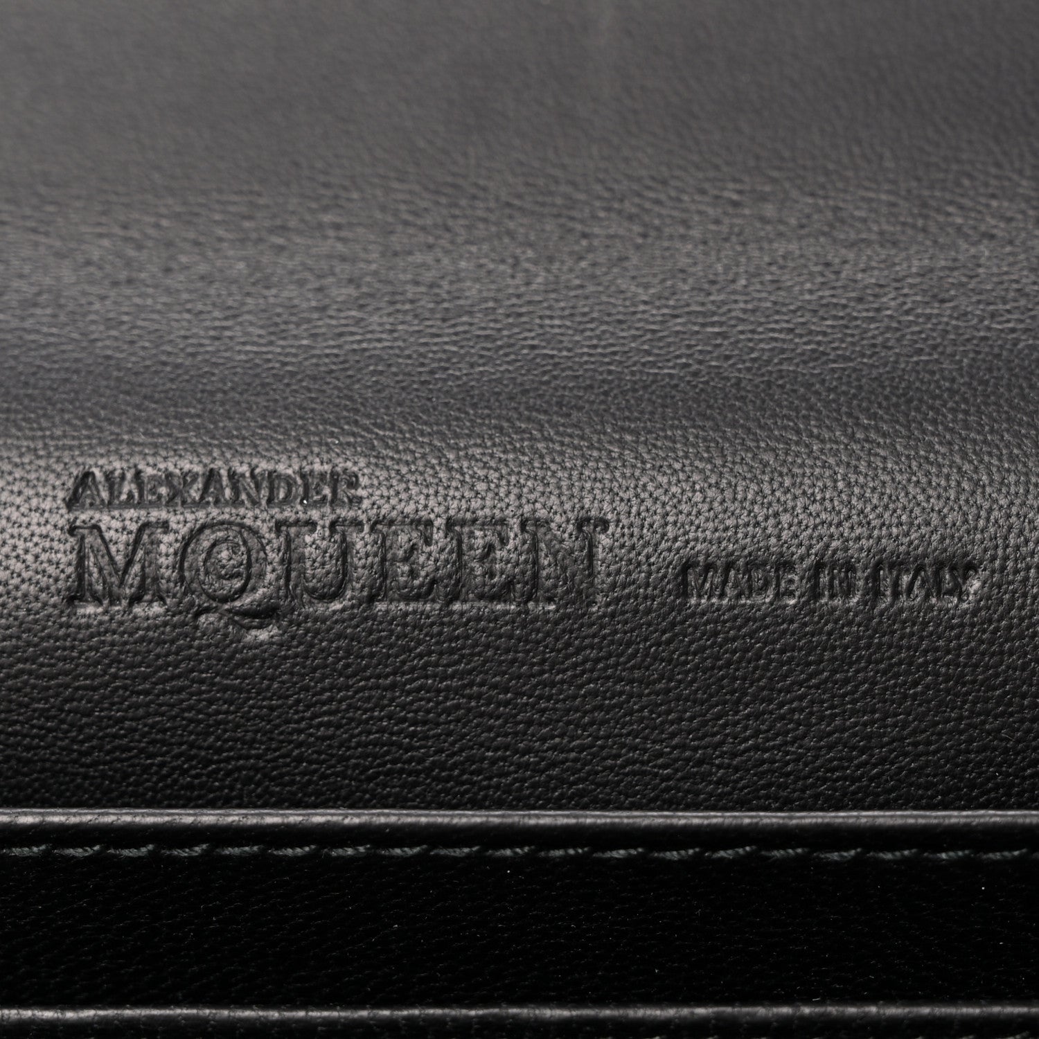 Alexander McQueen ALEXANDER MCQUEEN Calfskin Studded Wallet on Chain Black 5 of 26