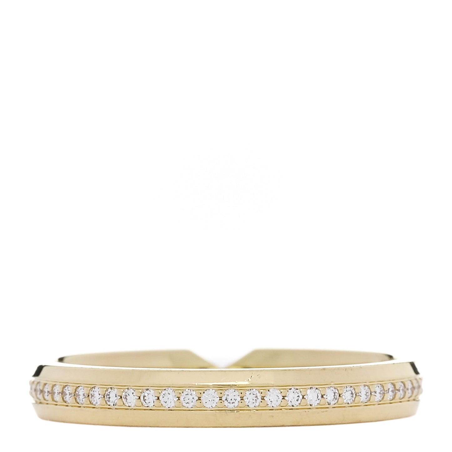 18K Yellow Gold Diamond Nesting Narrow Band Ring 57 8