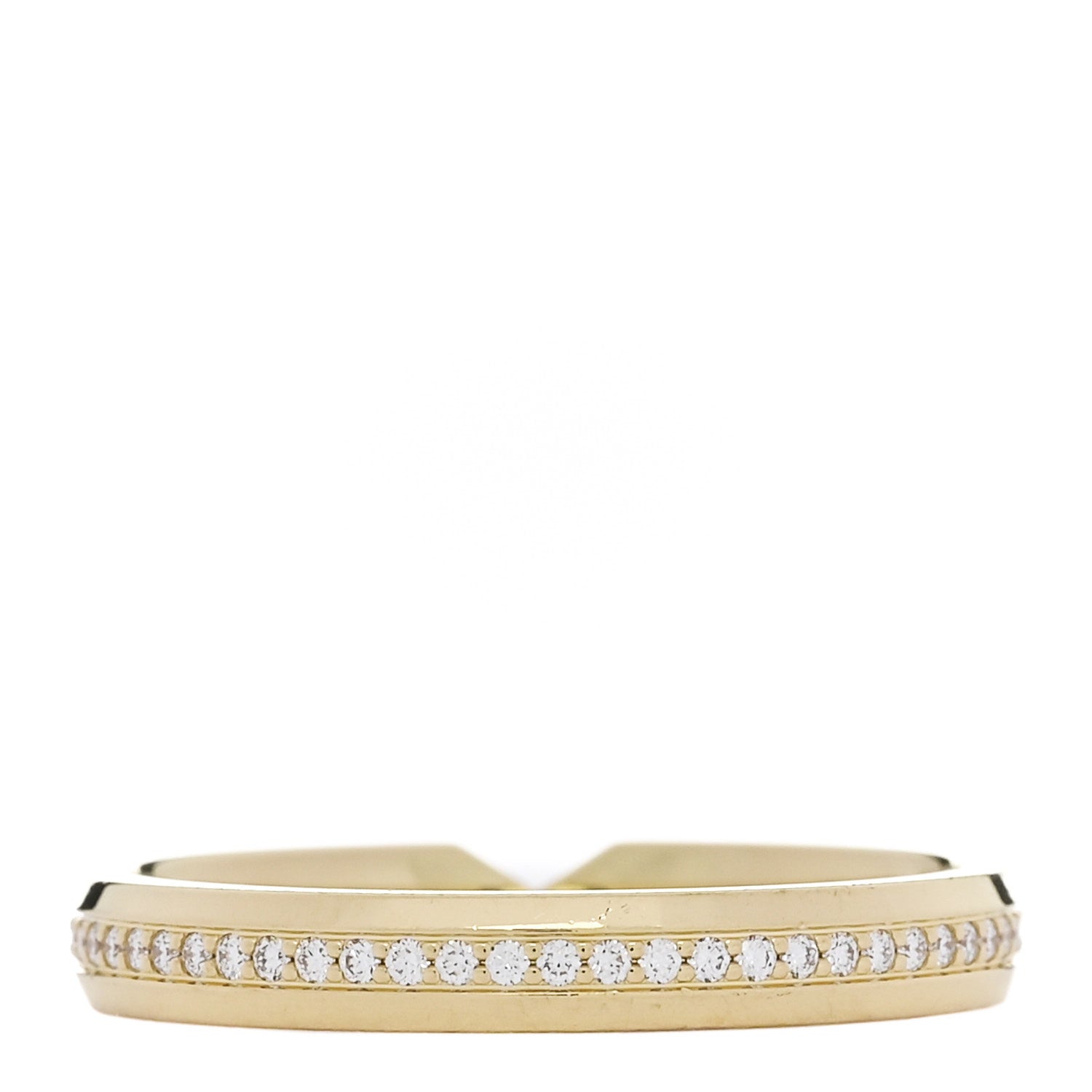 Tiffany 18K Yellow Gold Diamond Nesting Narrow Band Ring 57 8 3 of 4
