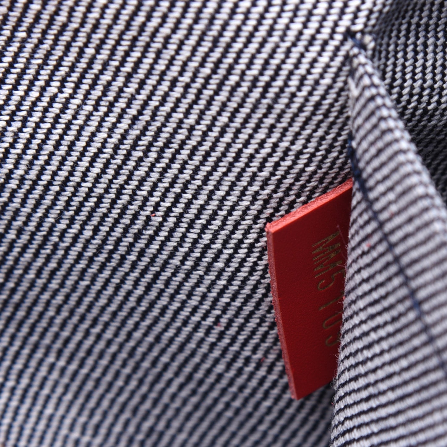 Denim Damier Monogram Patchwork Neverfull MM Pochette Blue Rouge