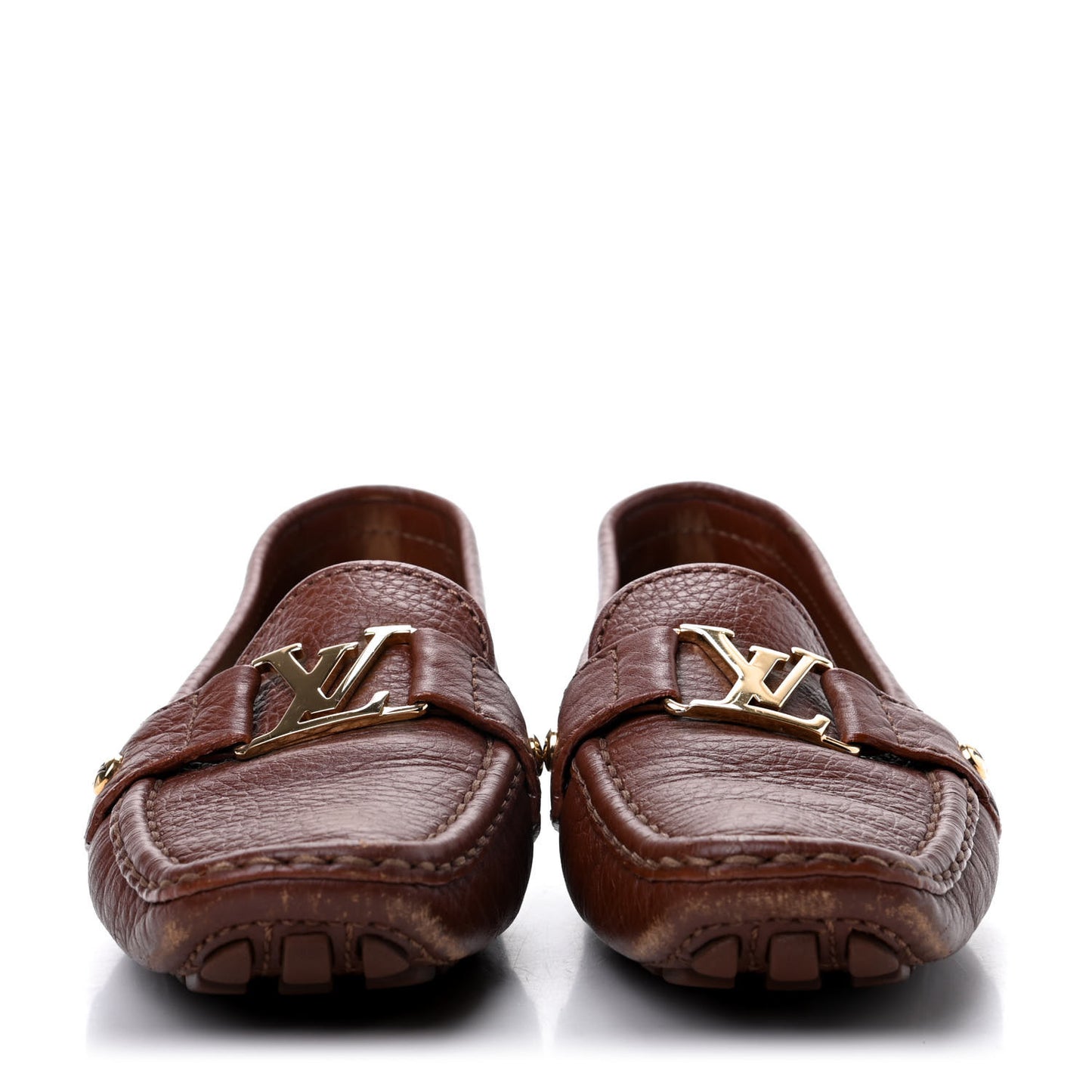 Calfskin Monte Carlo Moccasin Loafers 37 Brown