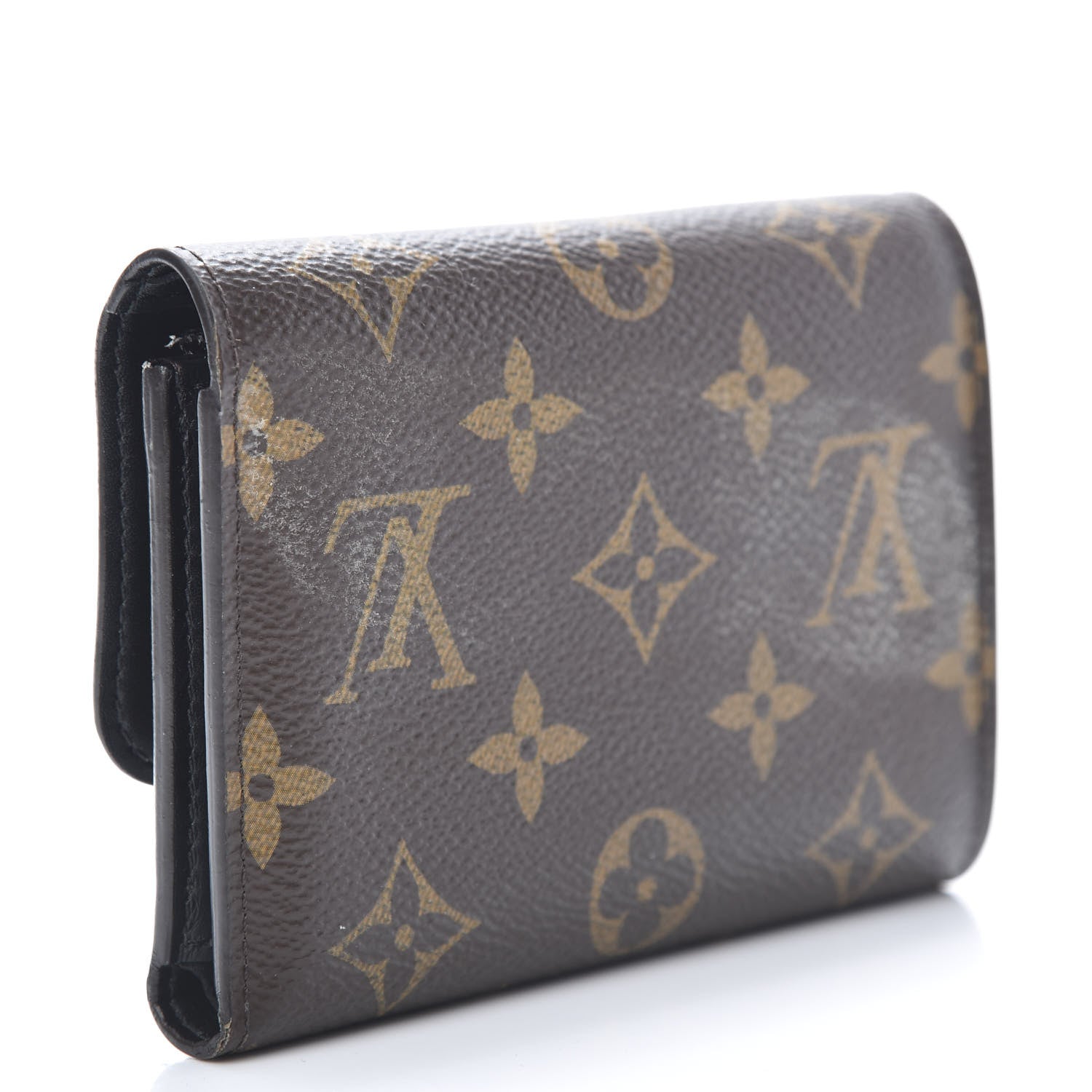 Louis Vuitton Monogram Flower Lock Compact Wallet Black 3 of 13