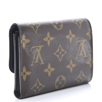 Louis Vuitton Monogram Flower Lock Compact Wallet Black 3 of 13