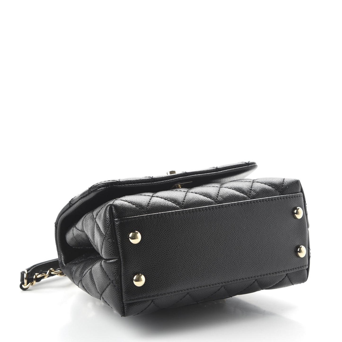 Caviar Quilted Extra Mini Coco Handle Flap Black