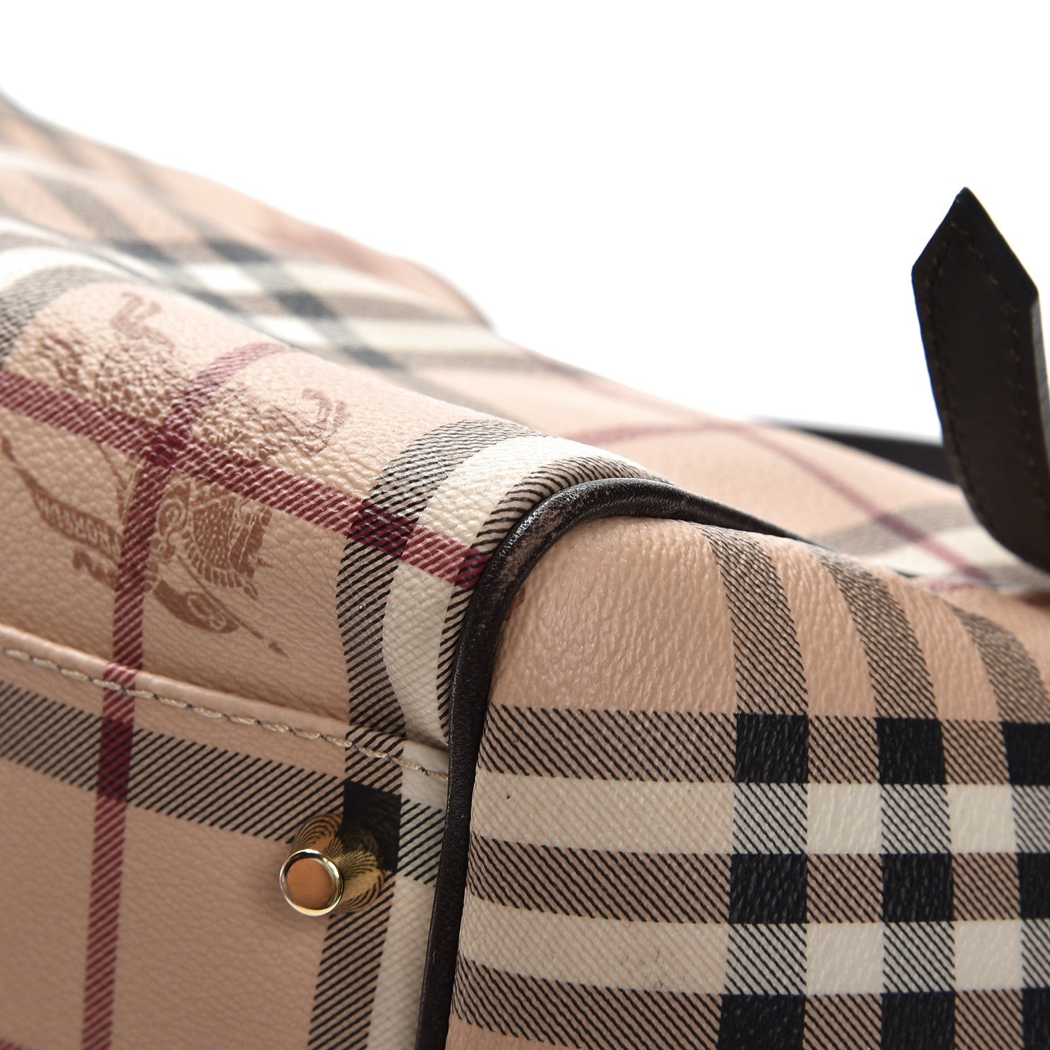 Burberry Haymarket Check Small Canterbury Tote Chocolate 9 of 11