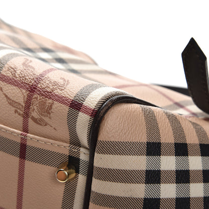 Burberry Haymarket Check Small Canterbury Tote Chocolate 9 of 11