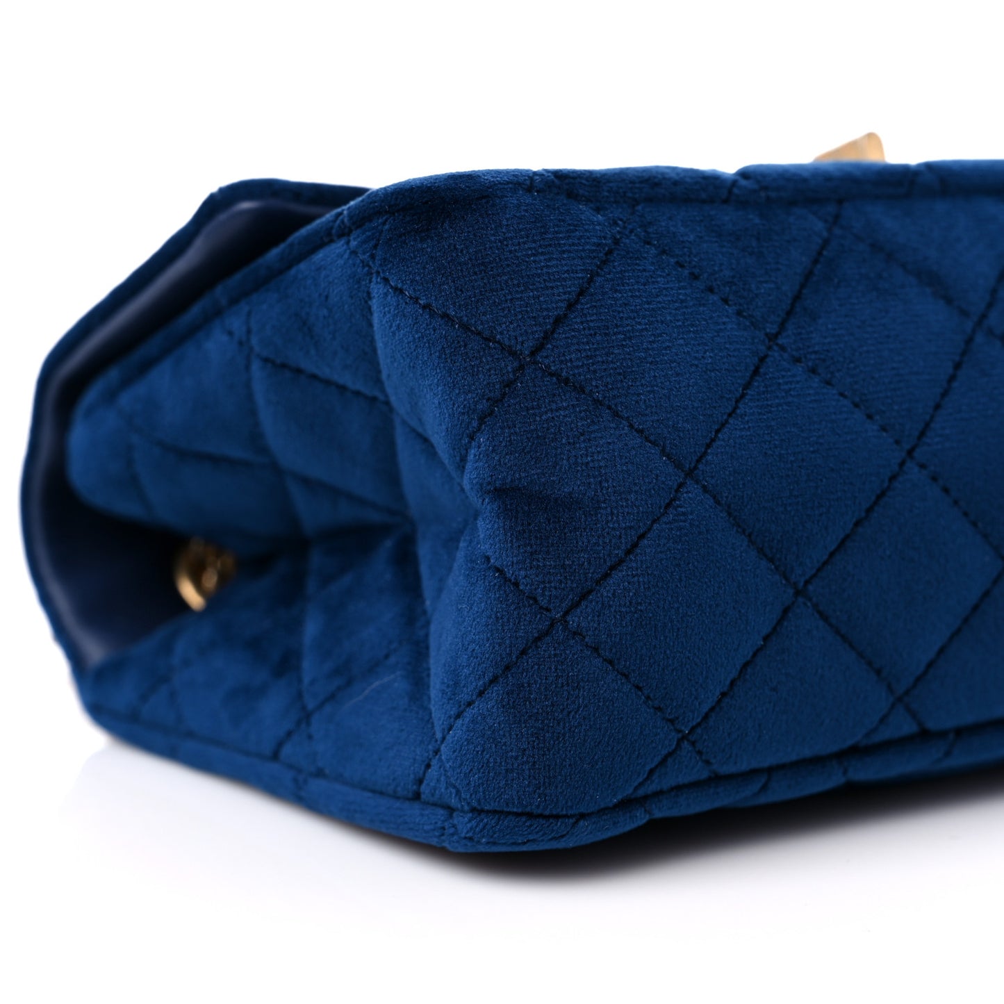 Velvet Quilted Mini 2.55 Reissue Flap Blue