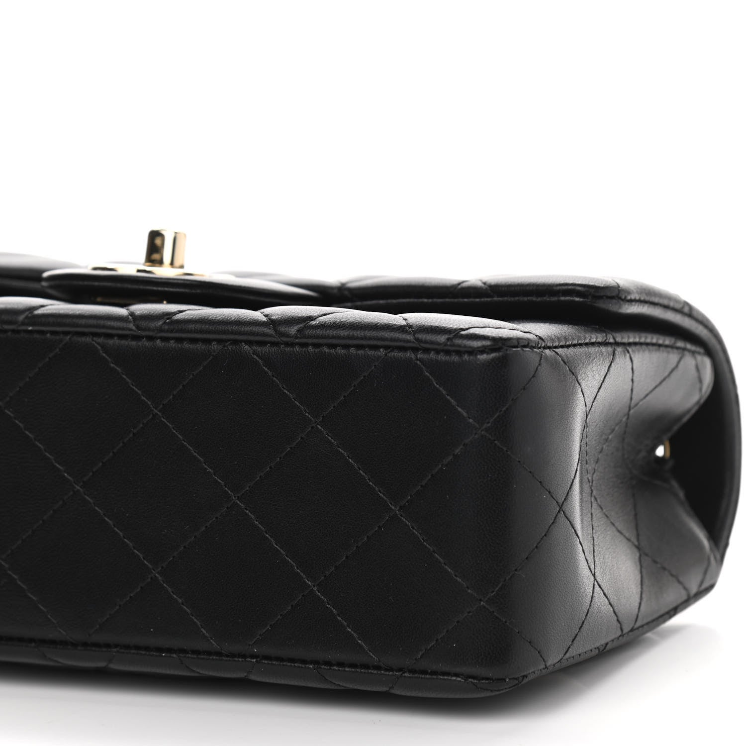 Chanel Lambskin Quilted Mini Rectangular Flap Black 10 of 11
