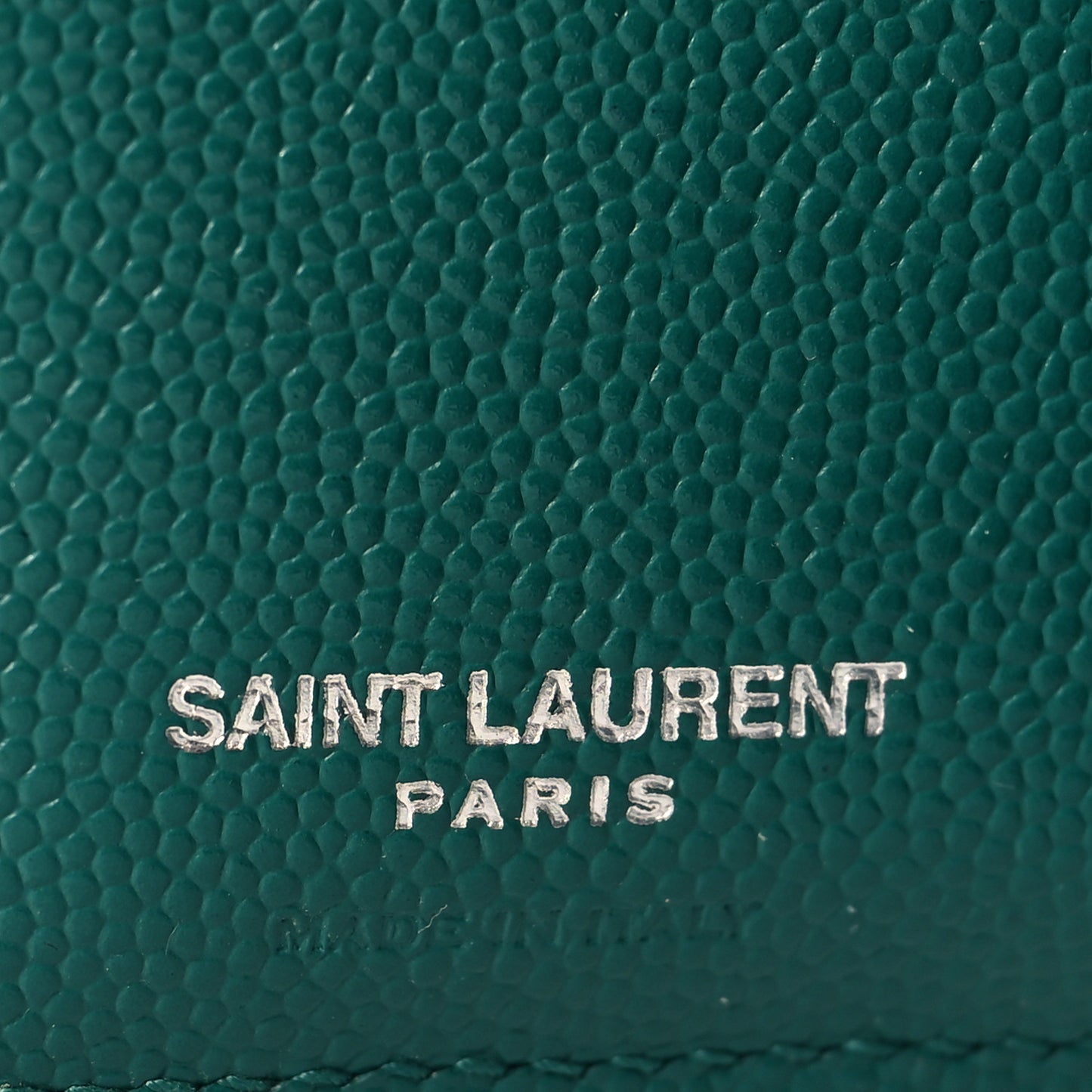 Grain De Poudre Matelasse Chevron Monogram Zipped Card Case Malachite Green