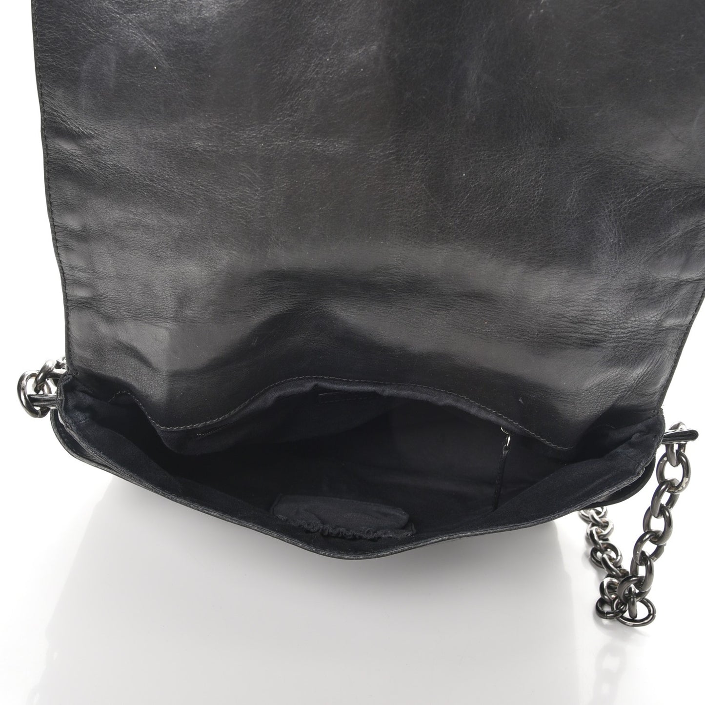 Calfskin Cable Embossed Leather Eve Shoulder Bag Black