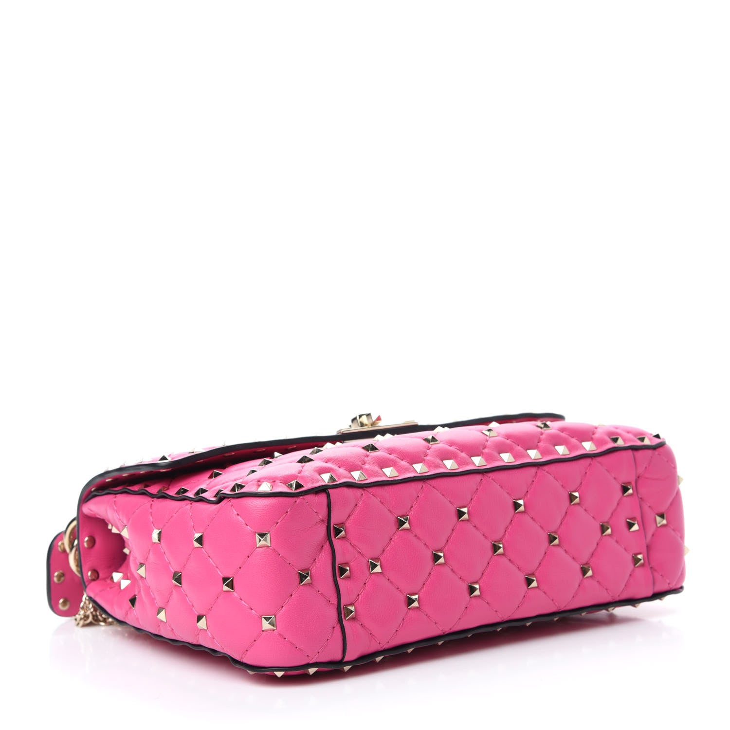 Valentino Garavani Nappa Medium Rockstud Spike Shoulder Bag Pink Orchid 4 of 9