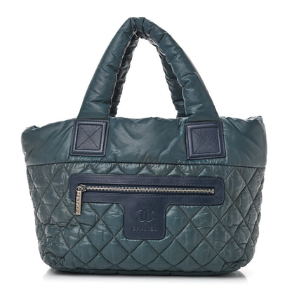 Chanel Nylon Quilted Small Coco Cocoon Reversible Tote Blue 1 of 5