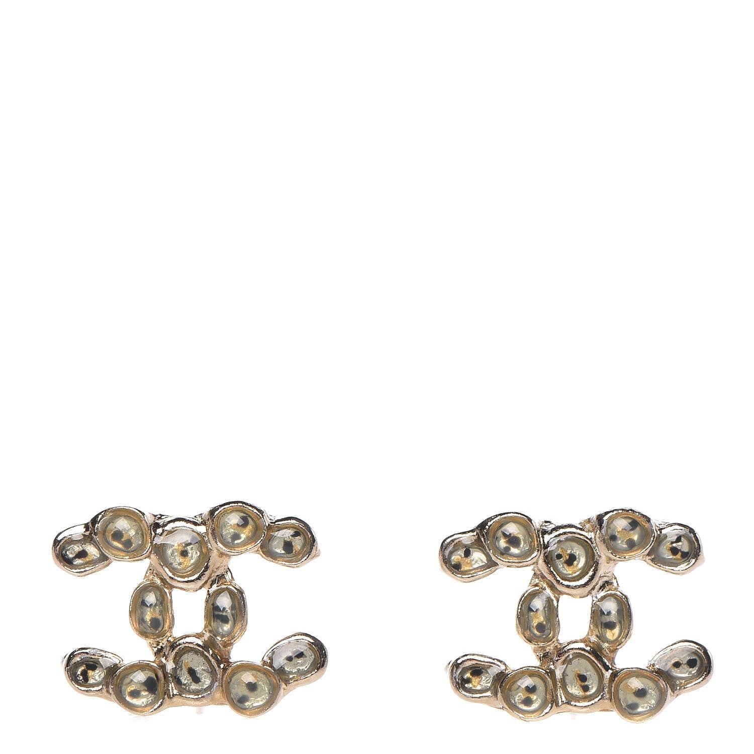 Chanel Gripoix CC Earrings Gold 1 of 5