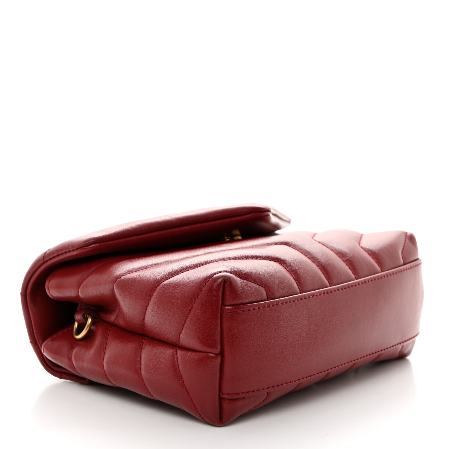 Saint Laurent Calfskin Y Quilted Monogram Toy Loulou Crossbody Bag Rouge 4 of 15