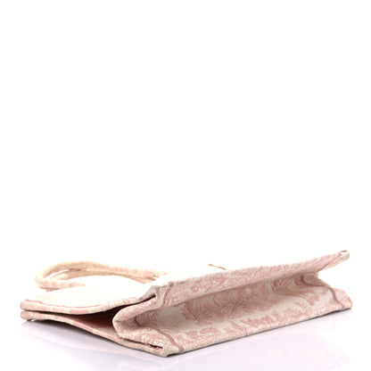 Christian Dior Canvas Toile De Jouy Embroidered Medium Book Tote Pink 3 of 15