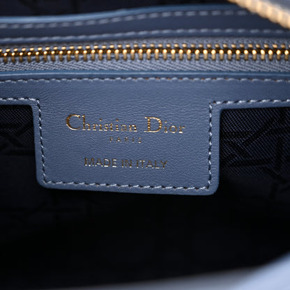 Christian Dior Lambskin Cannage Medium Lady Dior Blue 6 of 11