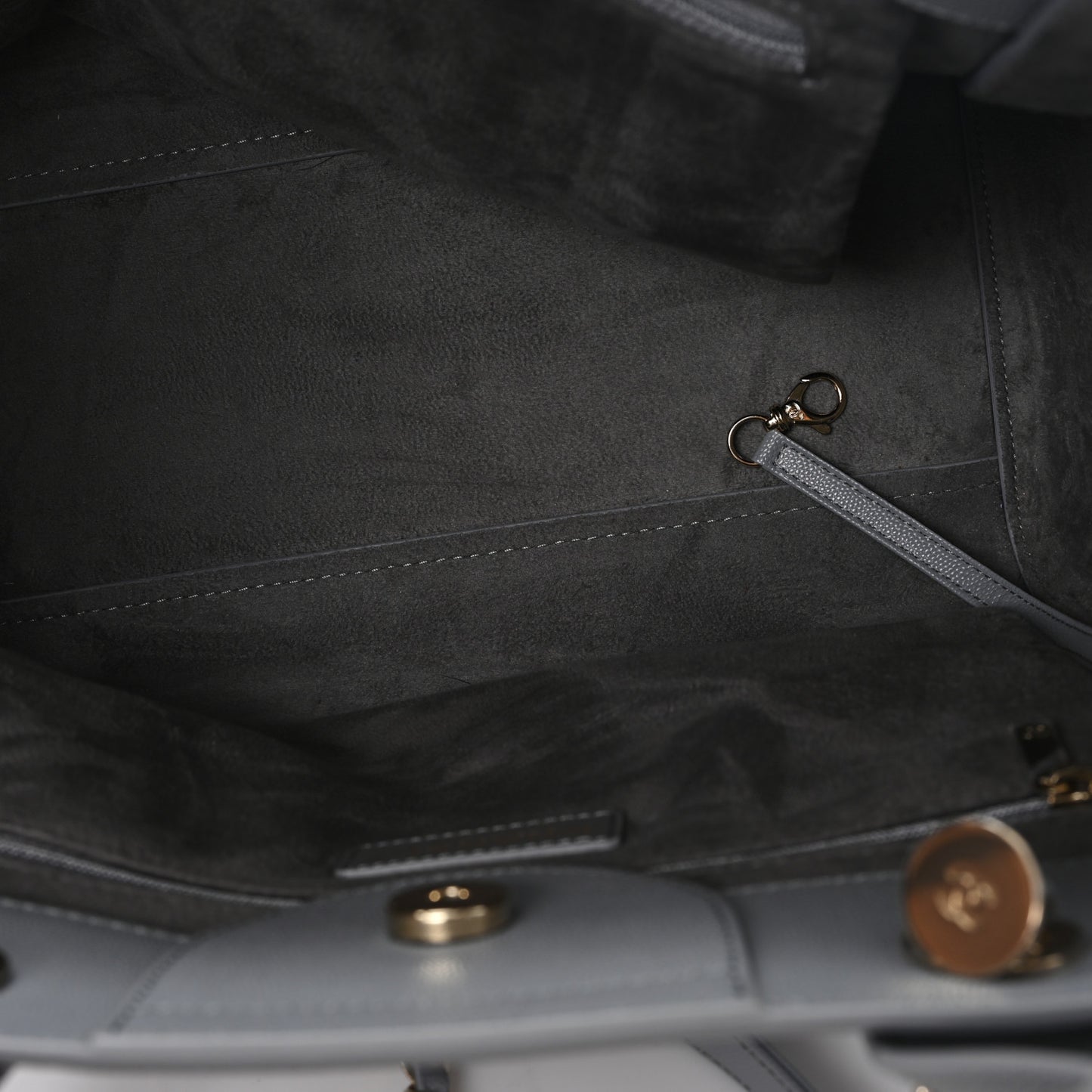 Caviar Studded Small Deauville Tote Grey