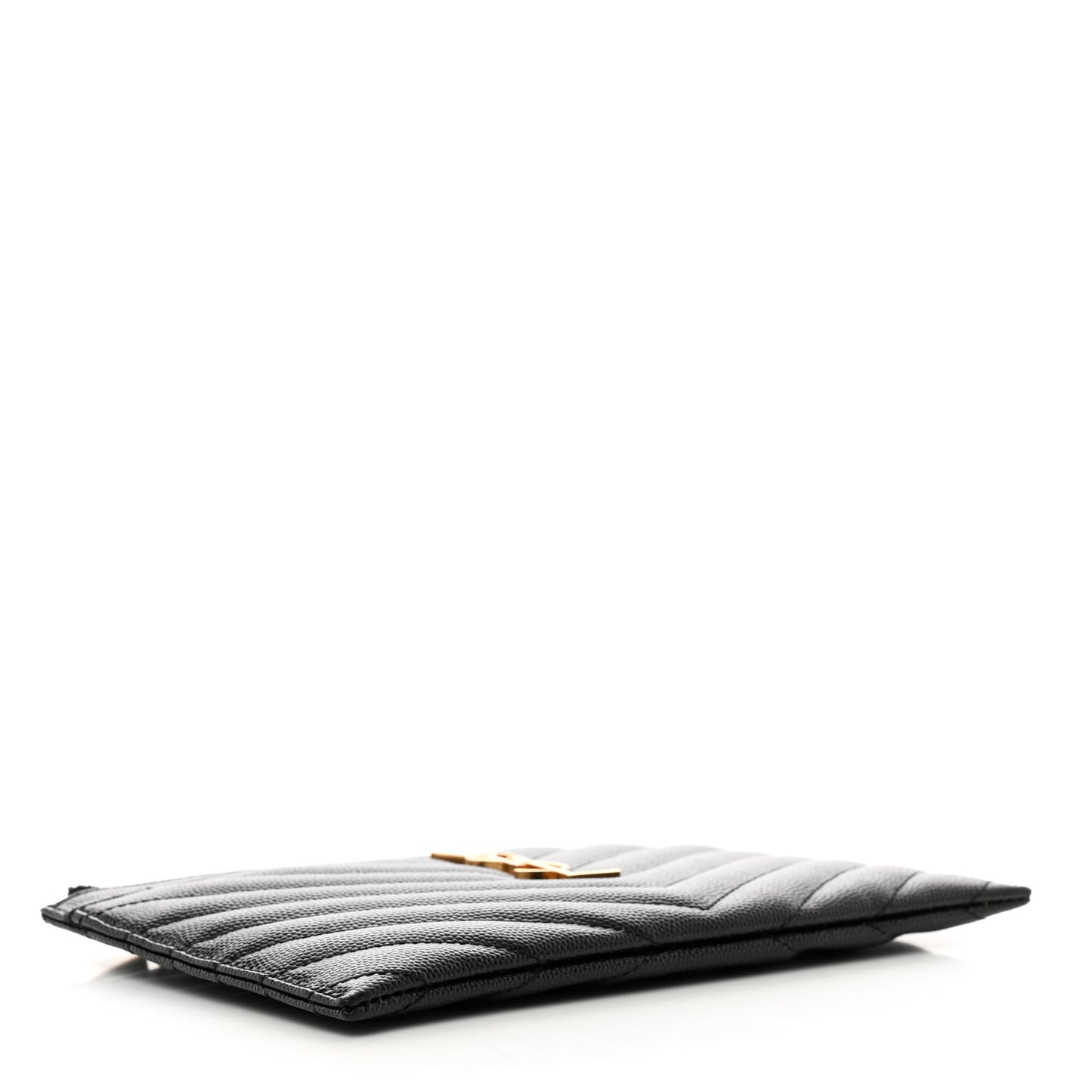 Grain De Poudre Chevron Monogram Bill Pouch Black