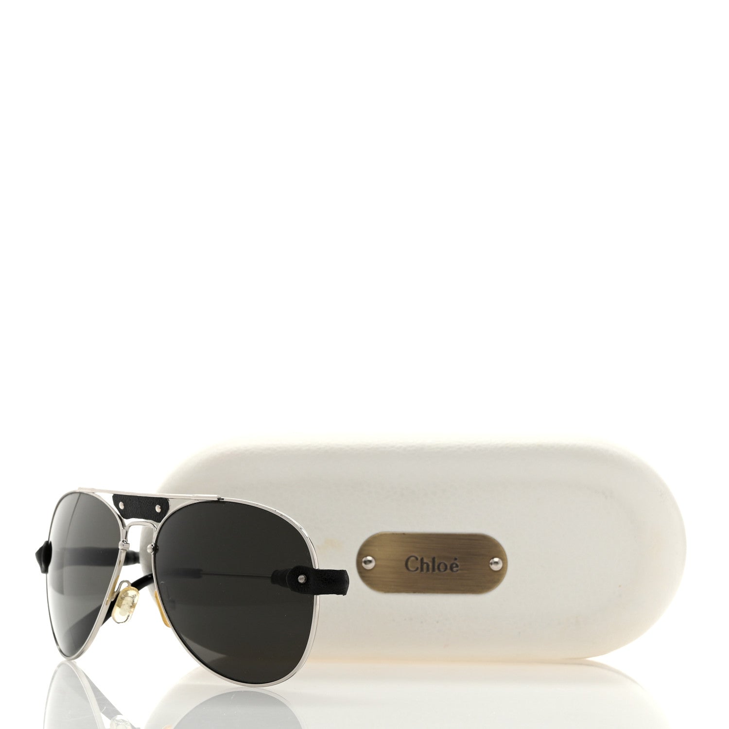 Chloe Metal Mirrored Romie Aviator Sunglasses CL2104 Black 7 of 7