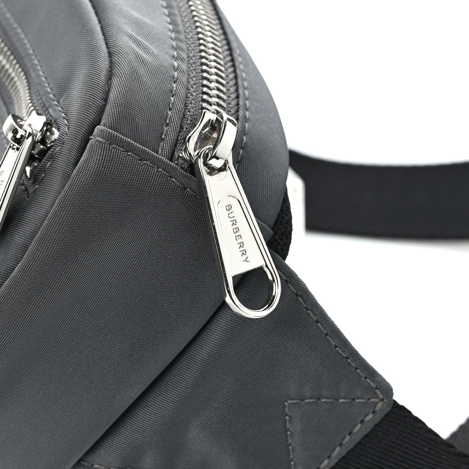 Burberry Econyl Logo Print Small Cannon Bum Bag Charcoal Grey 11 of 11