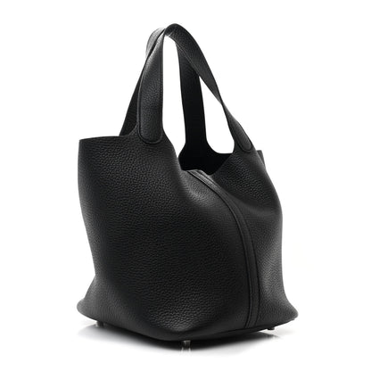 Hermes Taurillon Clemence Picotin Lock 22 MM Black 3 of 11