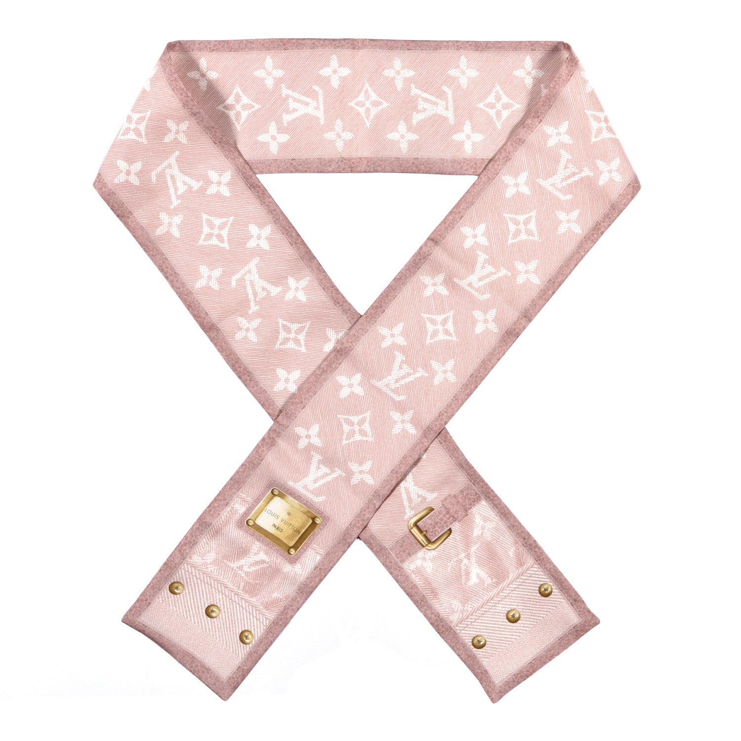 Louis Vuitton Silk Monogram New Denim Bandeau Rose Clair 1 of 3