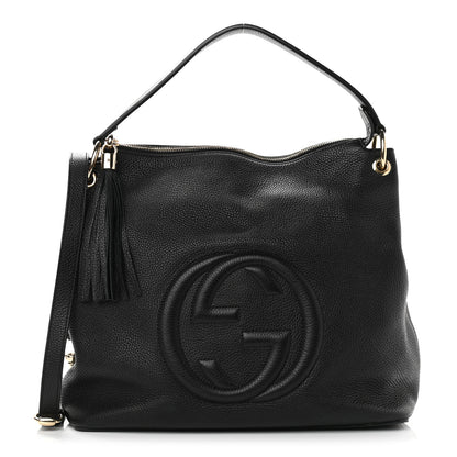 Gucci Pebbled Calfskin Large Soho Hobo Black 1 of 12