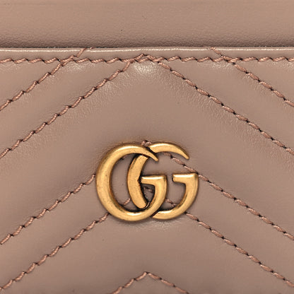 Gucci Calfskin Matelasse GG Marmont Card Holder Porcelain Rose 7 of 7