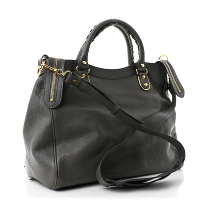 Balenciaga Chevre Silver Metallic Edge Hardware Velo Gris Acier 4 of 12