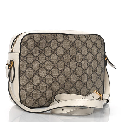 Gucci GG Supreme Monogram Small Horsebit 1955 Shoulder Bag Beige Mystic White 3 of 9