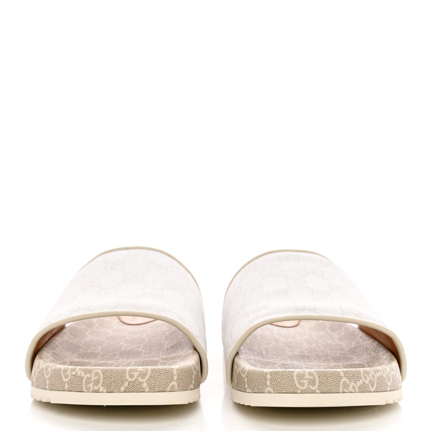 Gucci GG Supreme Monogram Demetra Mens Slide Sandals 10 White Mystic White 2 of 13