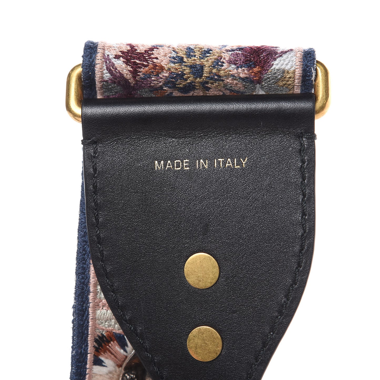 Canvas Embroidered Studded KaleiDiorscopic Shoulder Strap Multicolor