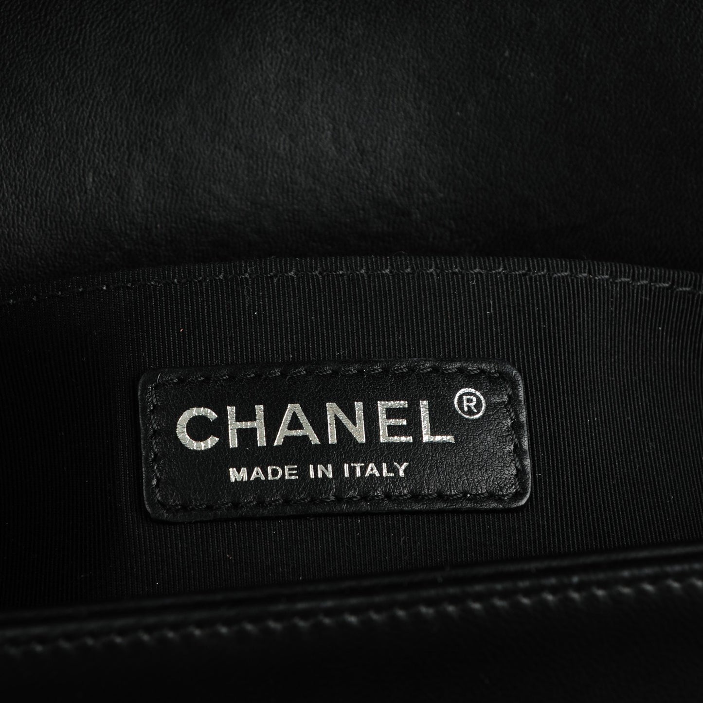Lambskin Quilted Medium Boy Flap Black