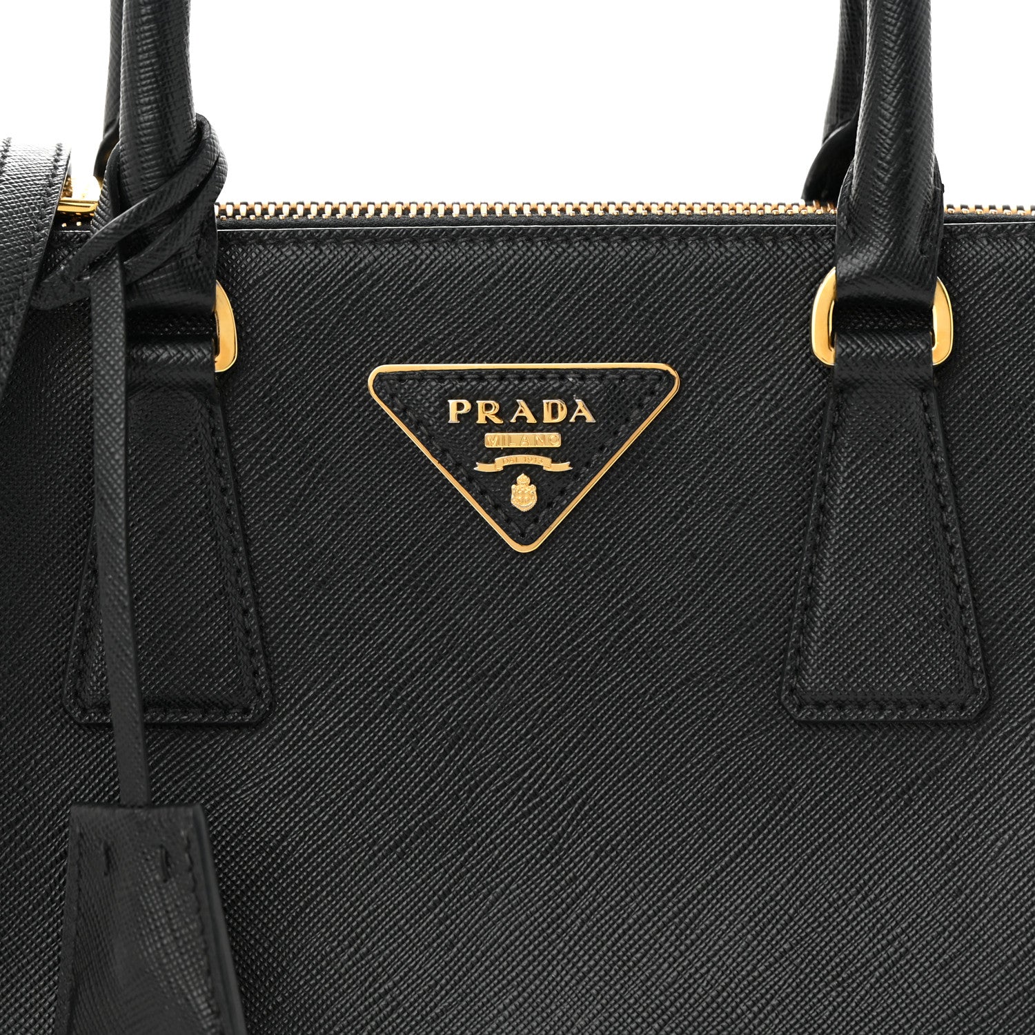 Prada Saffiano Lux Mini Galleria Double Zip Tote Black 8 of 11