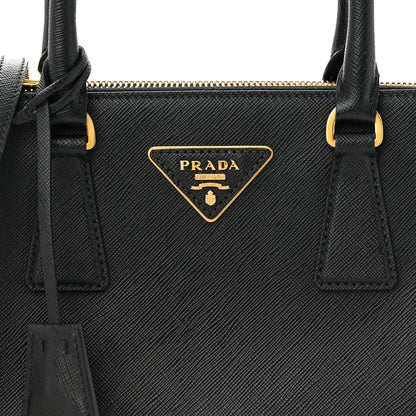 Prada Saffiano Lux Mini Galleria Double Zip Tote Black 8 of 11