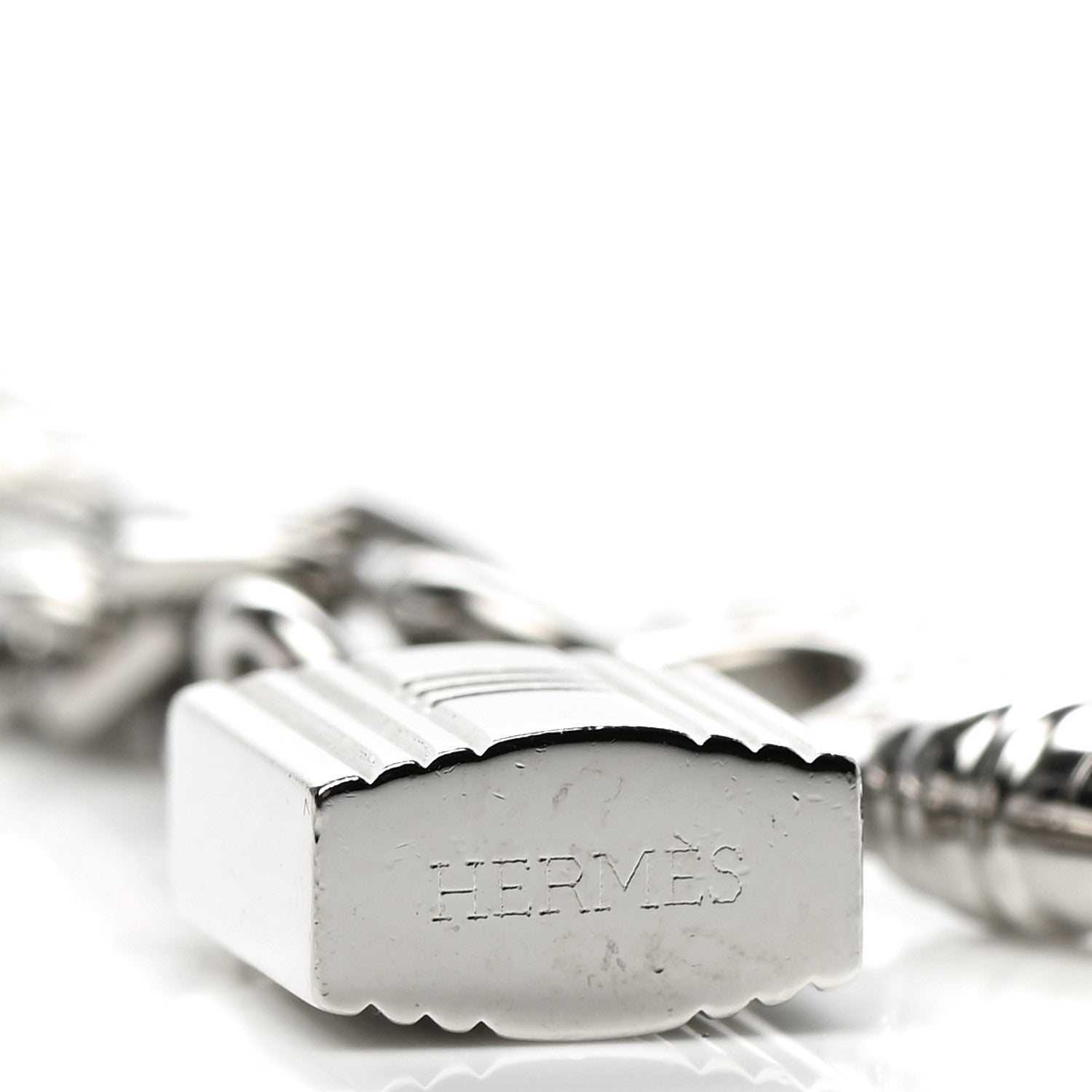 Hermes Palladium Key and Lock Scarf Ring 3 of 3