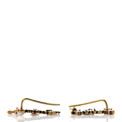 Christian Dior Pearl Crystal J'Adior Earrings Aged Gold 3 of 4